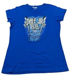 Nascar Women's Dale Jr‎ #88 racing Blue Tee short sleeve size XL